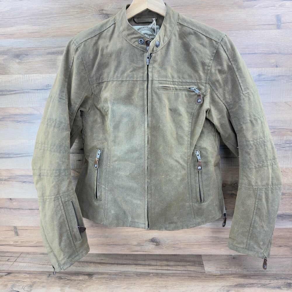 Roland Sands Design Woman’s Medium Canvas Cafe Jacket With Full Armor